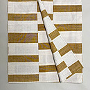 薄茶・生成り横段の駒結城単衣