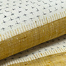 薄茶・生成り横段の駒結城単衣