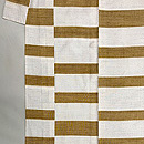 薄茶・生成り横段の駒結城単衣