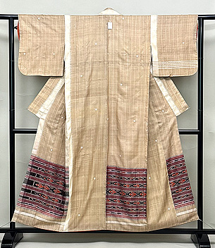 オリッサ州タッサーシルクのサリー袷付下