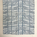 松原工房　樹々の林文様に松文の単衣付下