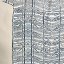 松原工房　樹々の林文様に松文の単衣付下