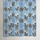 松原工房　縦縞に桜柳文様単衣付下