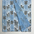 松原工房　縦縞に桜柳文様単衣付下