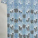 松原工房　縦縞に桜柳文様単衣付下