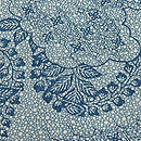 松原工房 大小霰に藤、雲どりに花菱文様小紋着尺