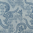 松原工房 大小霰に藤、雲どりに花菱文様小紋着尺