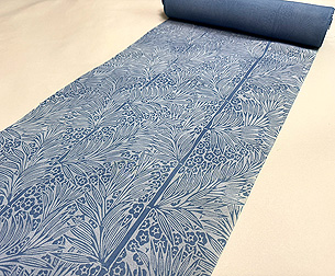 松原工房 笹竹に梅文様袷小紋着尺