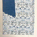 松原工房 松原福与作 大小霰に瓢箪、水車、花々文様袷付下