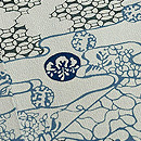 松原工房 松原福与作 大小霰に瓢箪、水車、花々文様袷付下