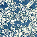 松原工房 松原福与作 梅桜松葉文様袷付下