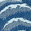 松原工房 雪持ち笹文様付下