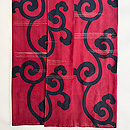 紅殻色唐草文様袷