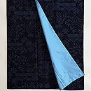 本場結城紬 木の葉にエ霞文様袷