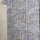 本場結城紬　寄せ裂文袷