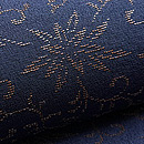 紺色漆織変わり菊唐草小紋