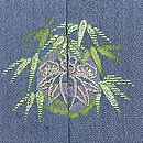 雪持ち若松に雀文様付下