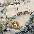 入江にもやい船文様三つ紋付き