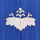 瑠璃色群れ雀文様付下