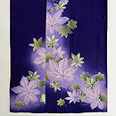 濃紫に青楓とやつで文様色留袖