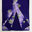 濃紫に青楓とやつで文様色留袖