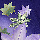 濃紫に青楓とやつで文様色留袖