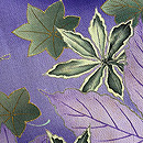 濃紫に青楓とやつで文様色留袖