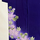 濃紫に青楓とやつで文様色留袖