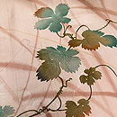 扇面に秋草と山葡萄文様付下