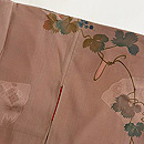 扇面に秋草と山葡萄文様付下