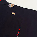 青海波に楓と貝桶文様付下