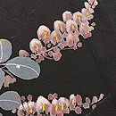 黒地紋錦紗秋草文様単衣付下