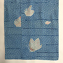 松原工房 網目ドットに揚羽蝶文様袷付下