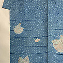 松原工房 網目ドットに揚羽蝶文様袷付下