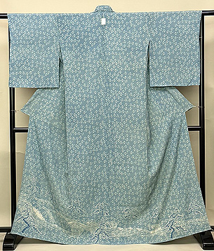 松原工房 千鳥に荒磯文様袷付下