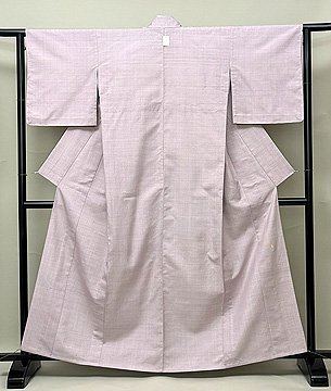 薄紫紬無地単衣