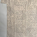 本場結城 100亀甲 練り色植物文様袷