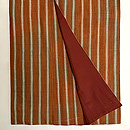 浦野理一作 柿渋色縦節縞の袷