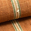 浦野理一作 柿渋色縦節縞の袷