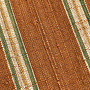 浦野理一作 柿渋色縦節縞の袷