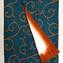 唐草文の小紋袷