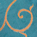 唐草文の小紋袷