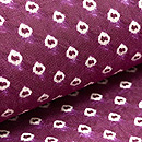 豆絞り紫根染めの袷