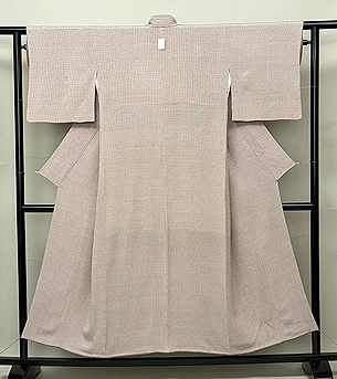 栗山吉三郎作 辛子色行儀小紋の袷