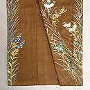 丁子茶秋草文様の訪問着