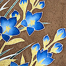 丁子茶秋草文様の訪問着