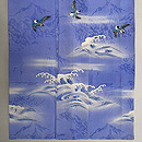 荒磯にカモメ文様の単衣付下