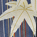 カラフル縞に紅葉文様の縮緬羽織　質感・風合