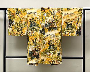 秋の風景、染めの羽織