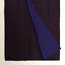 紺に赤の2本縞結城紬